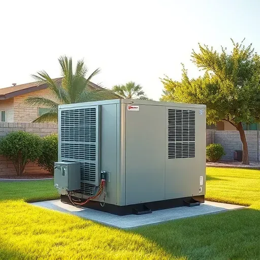 Outdoor HVAC system installed in Roanoke, TX, featuring sleek metallic unit, neat wiring, landscaping, and natural sunlight.