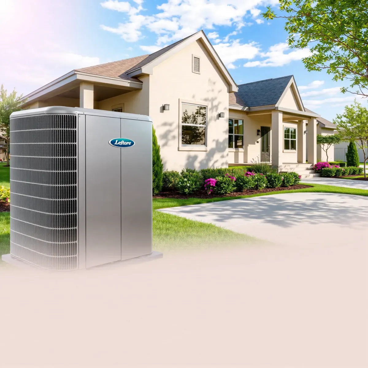 Detailed view of modern air conditioning unit interior with precision components, coils, and organized workspace.