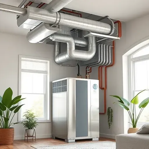 Modern HVAC system installation in a clean Benbrook TX home, showcasing sleek design and organized ductwork details.