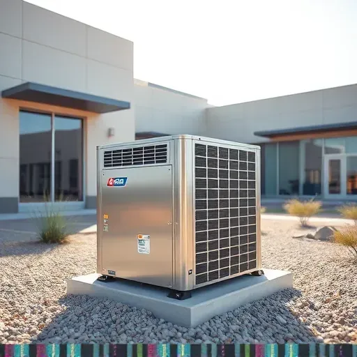 Completed HVAC system installation in Fort Worth, Texas showcasing efficiency and modern design without people.