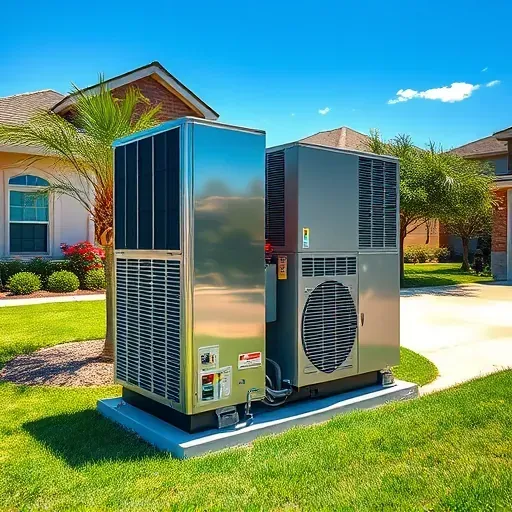 Modern HVAC system installation in Edgecliff Village, TX, with sleek equipment on a sunny, landscaped residential exterior.