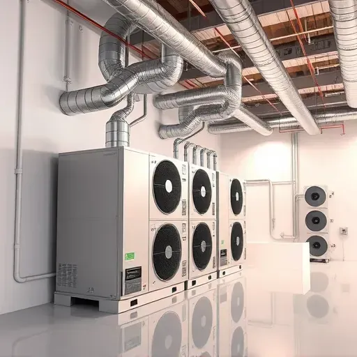 Completed HVAC system in North Richland Hills TX shows modern units and ductwork in a pristine residential setting.