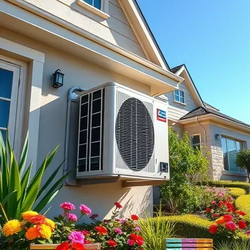 Completed HVAC installation in Edgecliff Village TX with modern system, elegant home exterior, and lush garden.