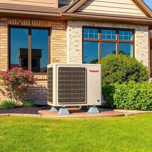 Completed HVAC installation in Springtown TX, featuring a modern air conditioning unit and well-maintained home exterior.