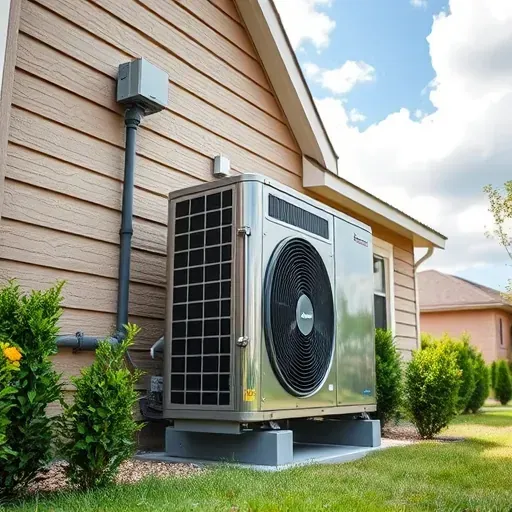 Perfectly completed HVAC installation in Everman TX with modern outdoor unit, eco-friendly landscaping and daylight ambiance.