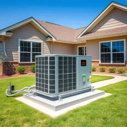 Completed HVAC system with neat ductwork and outdoor unit in a landscaped yard, illustrating quality installation in Blue Mound, TX.
