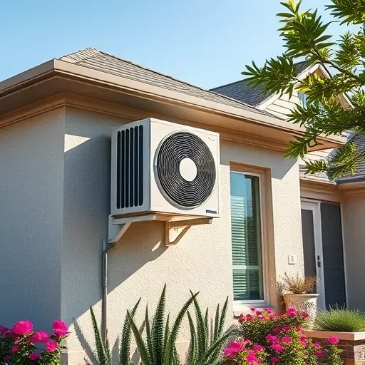 Modern HVAC installation in Richland Hills TX featuring sleek air conditioning unit by a stylish contemporary home.