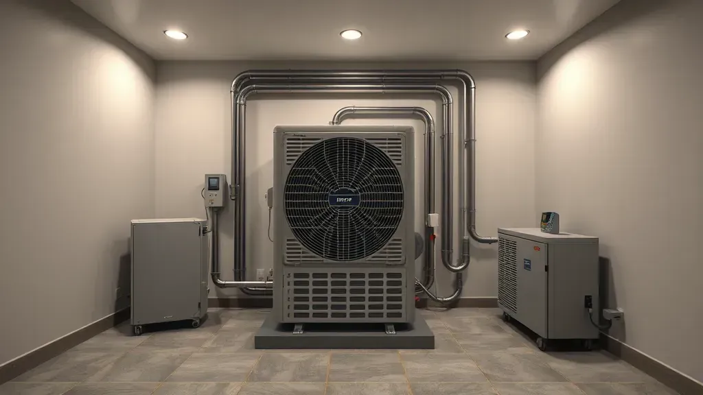 HVAC service technician working on an air conditioning unit in Hudson Oaks, TX.