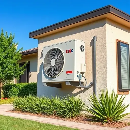 Completed HVAC installation in Springtown TX showcases modern design and expert craftsmanship against landscaped backdrop.