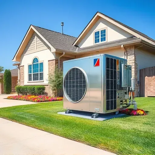 Completed HVAC installation in Richland Hills TX featuring modern equipment, manicured lawn, and clear blue sky.