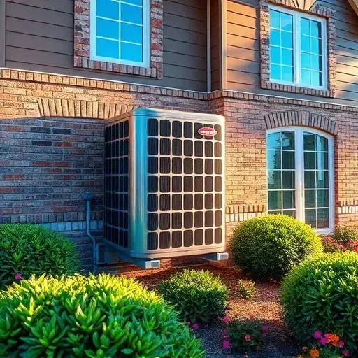 Modern HVAC installation on a home in Justin TX with landscaped garden, showcasing professionalism and reliability.