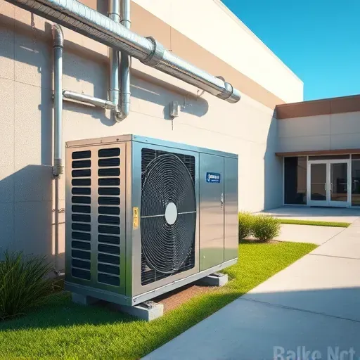 HVAC system installed on a modern commercial building in Roanoke, TX, showcasing sleek design and meticulous craftsmanship.
