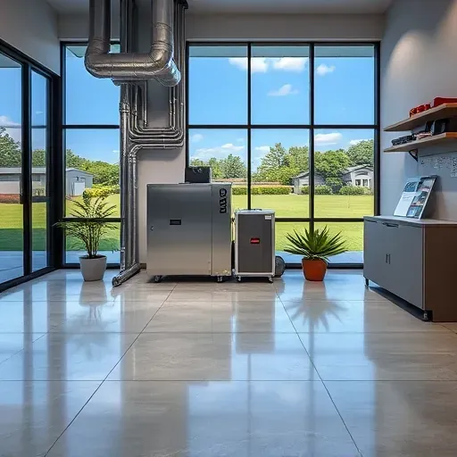 Completed HVAC installation in modern residential home in Azle TX featuring polished components and serene Texas landscape.