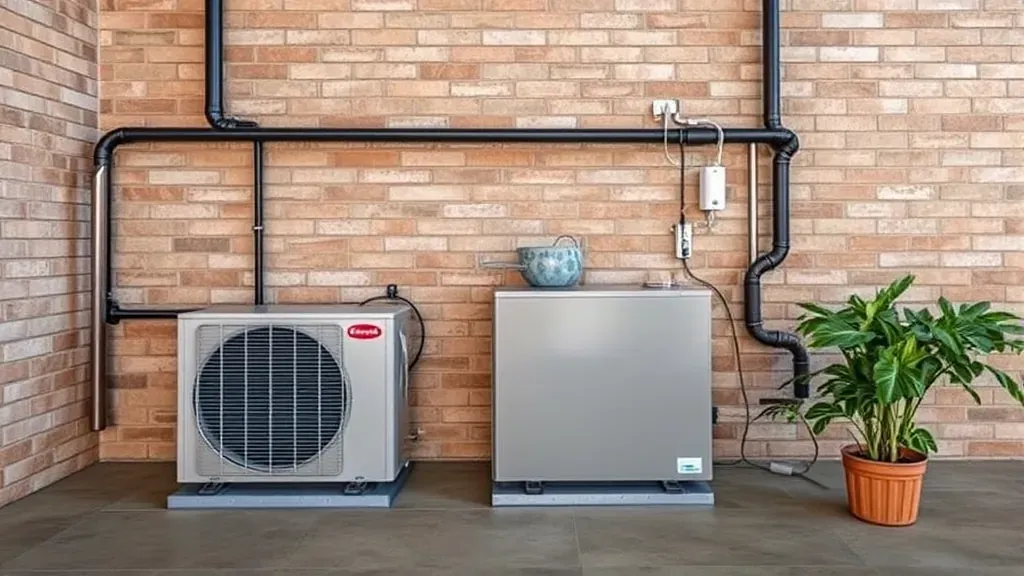Social image showing HVAC installation in Haltom City, TX, with technicians working on a modern heating and cooling system.