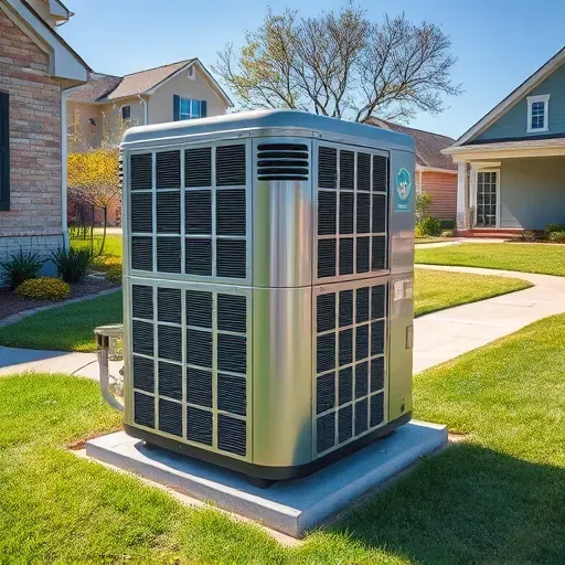 HVAC unit installed outside a home in Springtown, TX, with a clean, modern design amid a tidy yard and suburban neighborhood.
