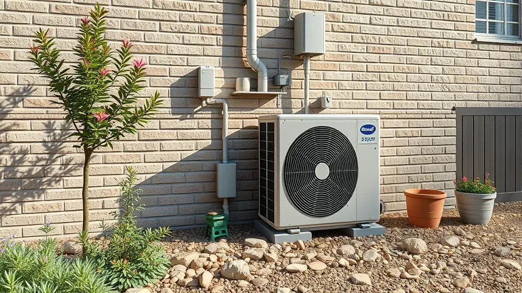 Social Image showing HVAC in Annetta, TX, with a technician working on a central air conditioning system.