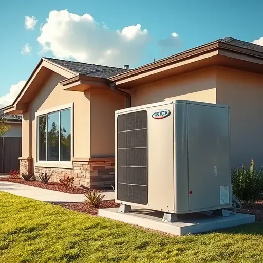 Completed HVAC system installation outside a modern home in Springtown TX with a well-kept lawn and clear sky.