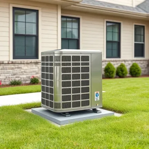 Freshly serviced outdoor air conditioning unit installed outside a modern Texas home with neat yard and stylish windows