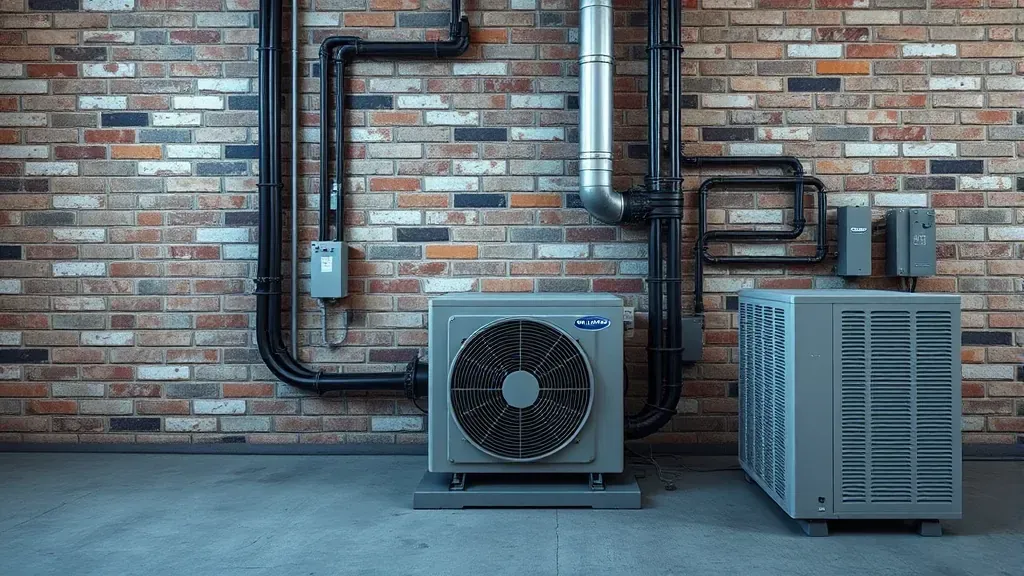HVAC service van parked in front of a house in Justin, TX.