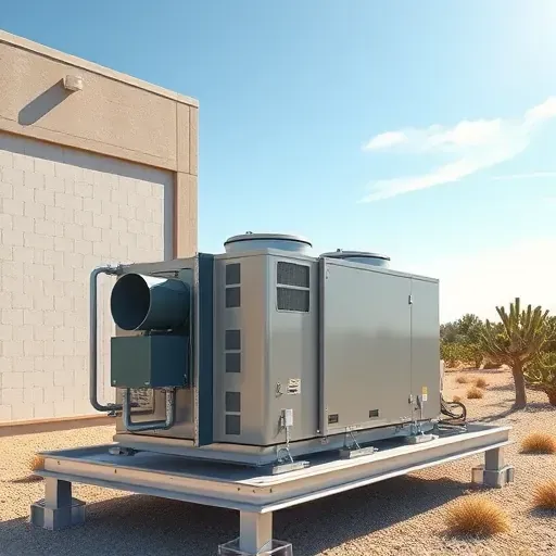 Completed HVAC system installation in Fort Worth showcasing clean lines and modern design elements.