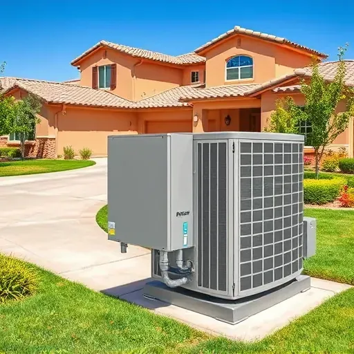 Outdoor fully installed Whole-House Humidifier on exterior wall near HVAC in Fort Worth Texas residential neighborhood