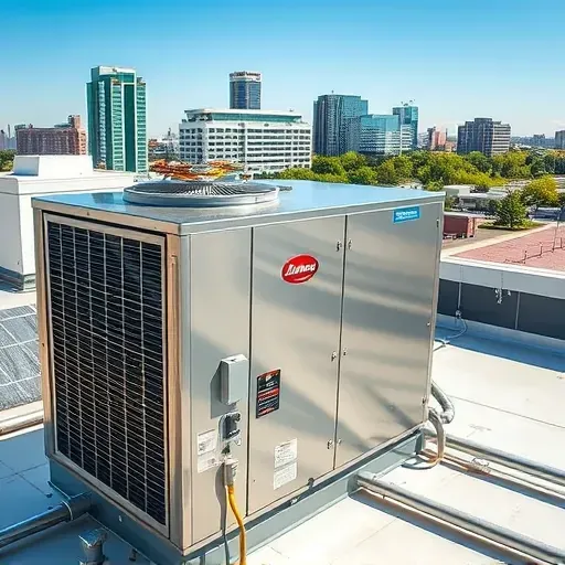 Detailed image of a finished HVAC system on a North Richland Hills commercial building rooftop, showcasing expert installation.