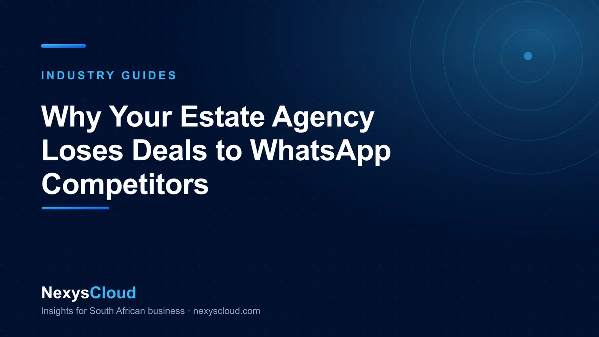 Estate agent missing a call at their desk while a buyer contacts a competitor on WhatsApp