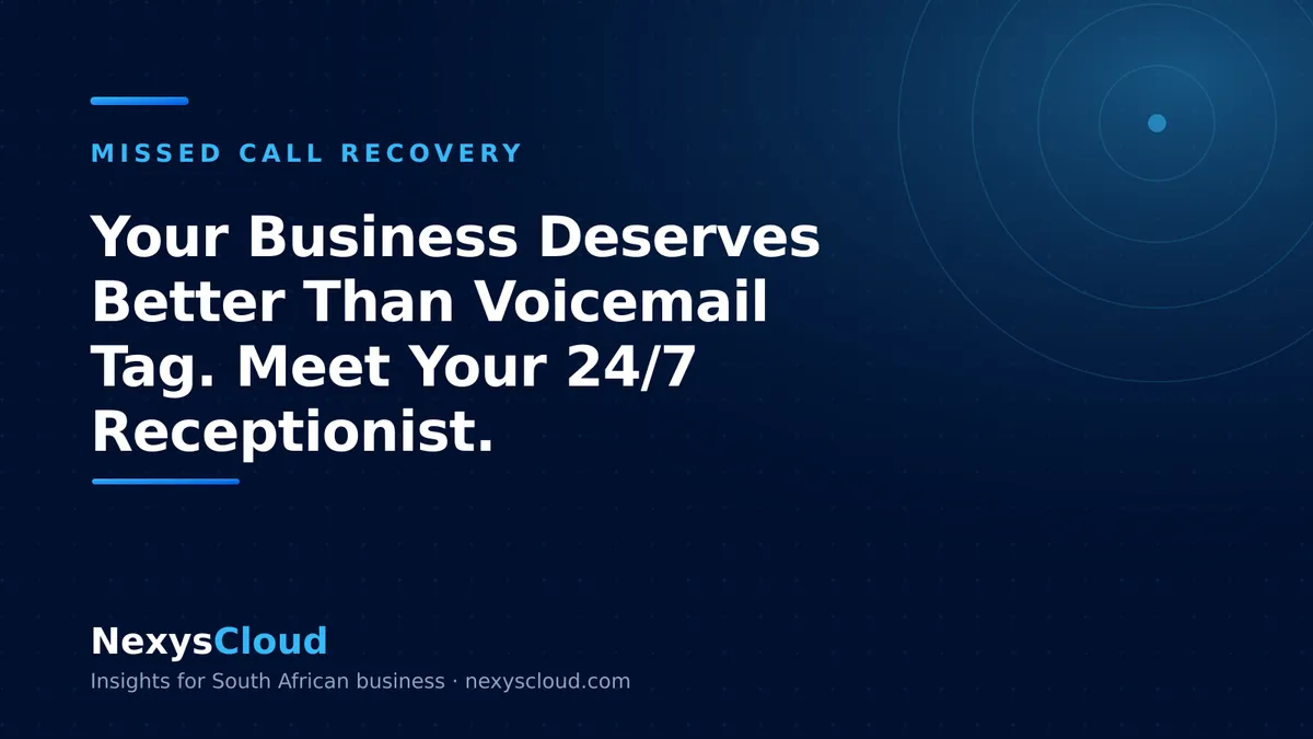 Your Business Deserves Better Than Voicemail Tag. Meet Your 24/7 Receptionist.