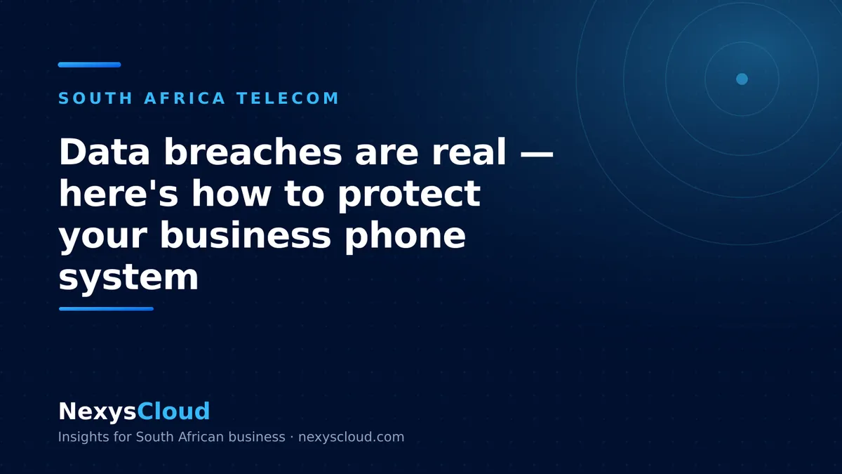 A small business owner in South Africa checking a secure cloud phone system on a laptop