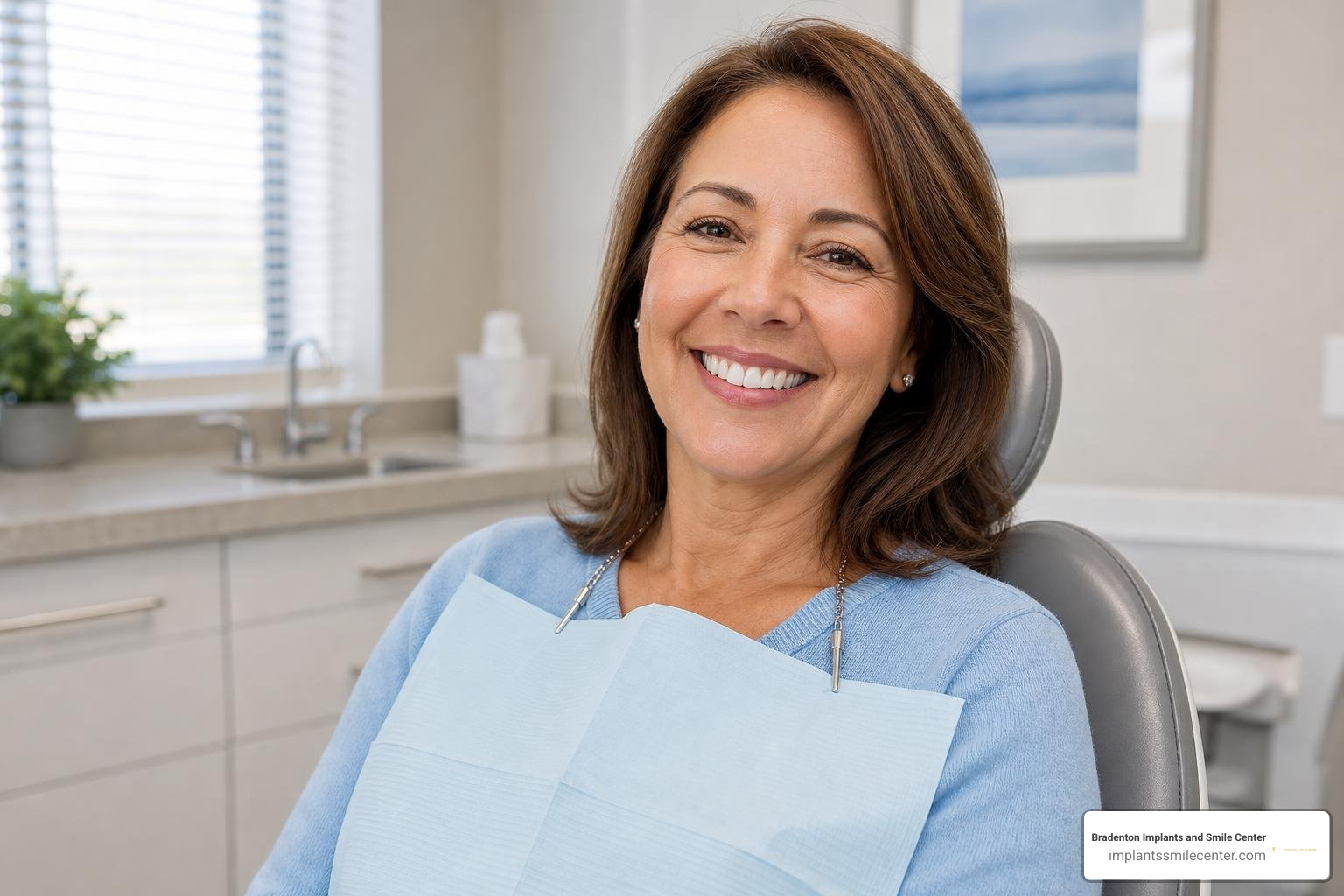 patient smiling after successful periodontal treatment