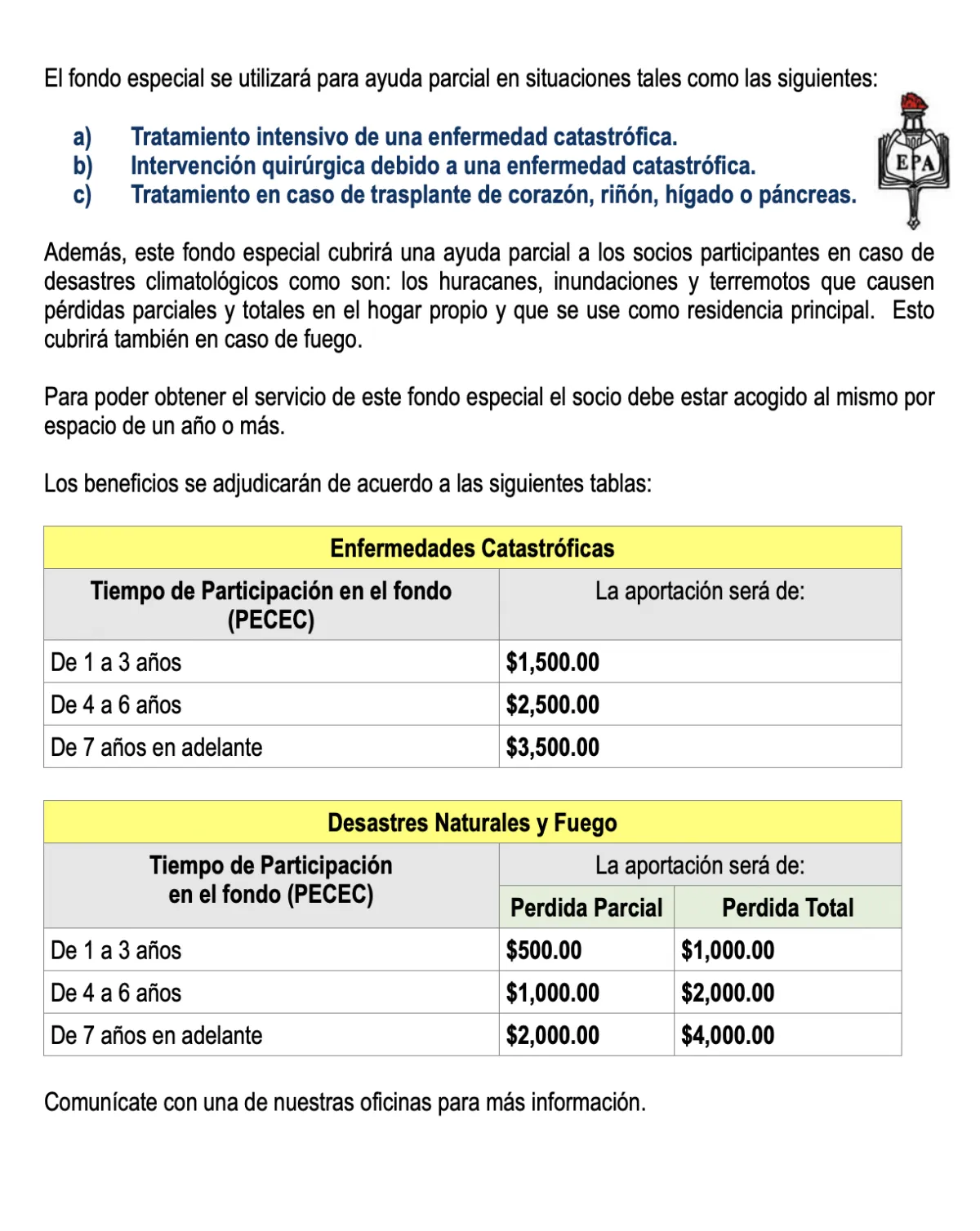 Informacion PECEP