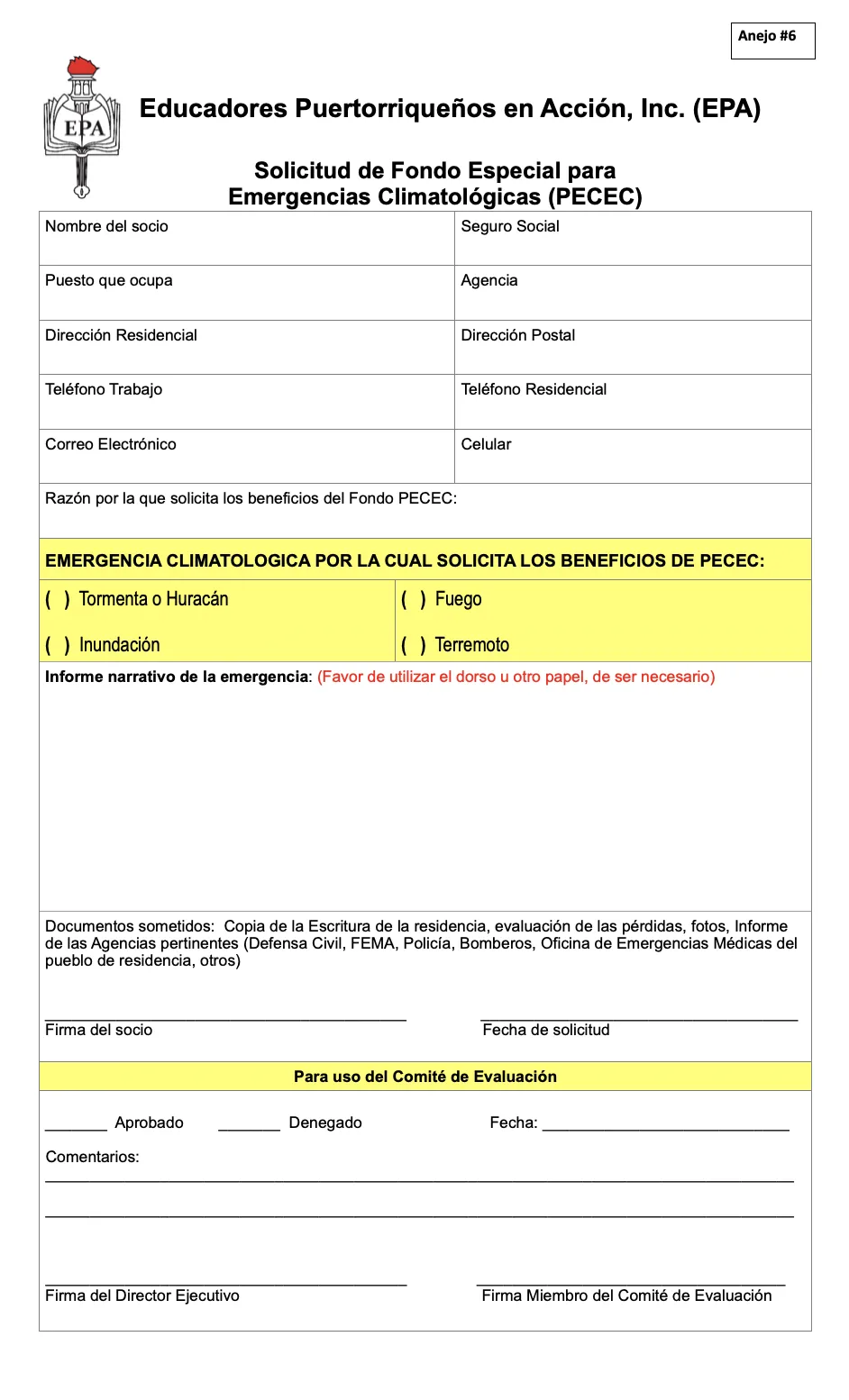Formularios PECEP añejo 6