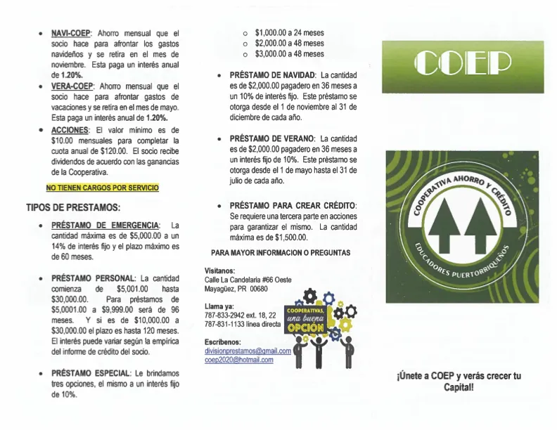 Pagina 2 Requisitos para asociarse, productos y beneficios