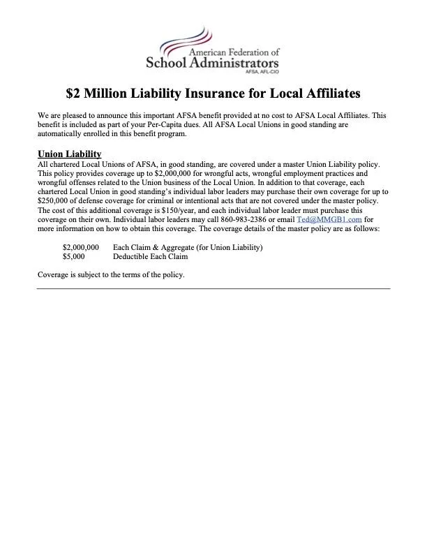 AFSA Local and Member Insurance Updated 2024 page 1