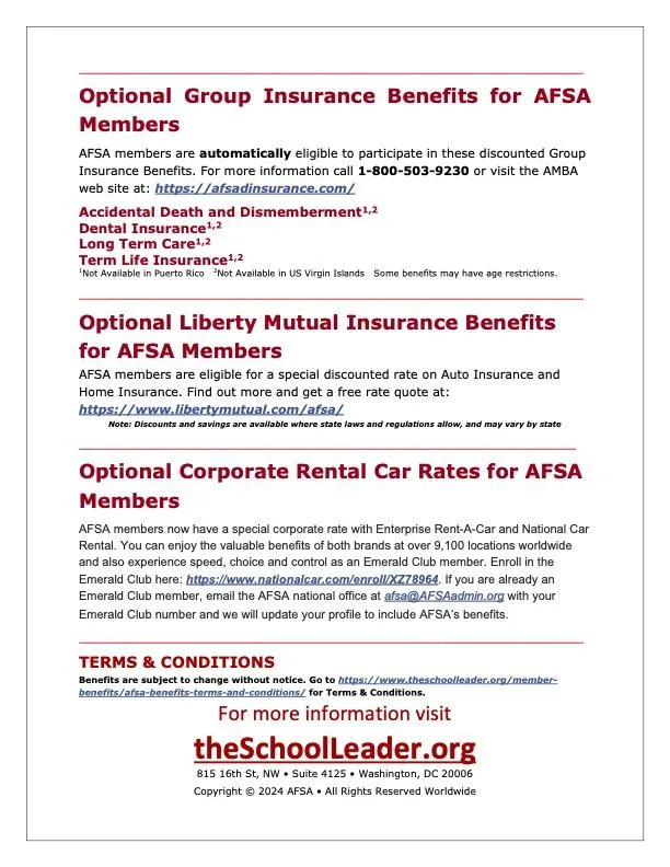 AFSA Member Benefits Summary 2024 page 3
