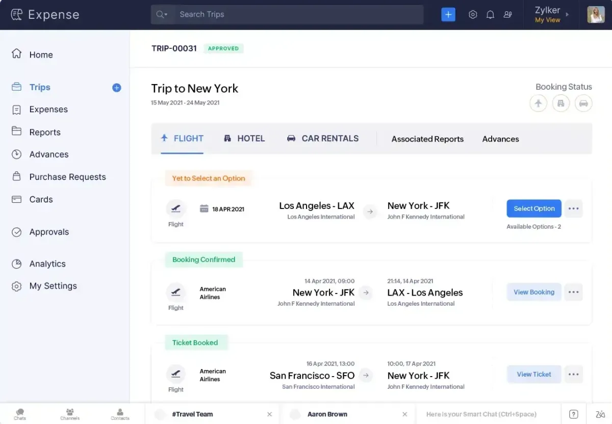 Zoho Expense Travel & Expense Management