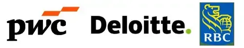 Alumni: PwC PricewaterhouseCoopers, Deloitte & RBC logos