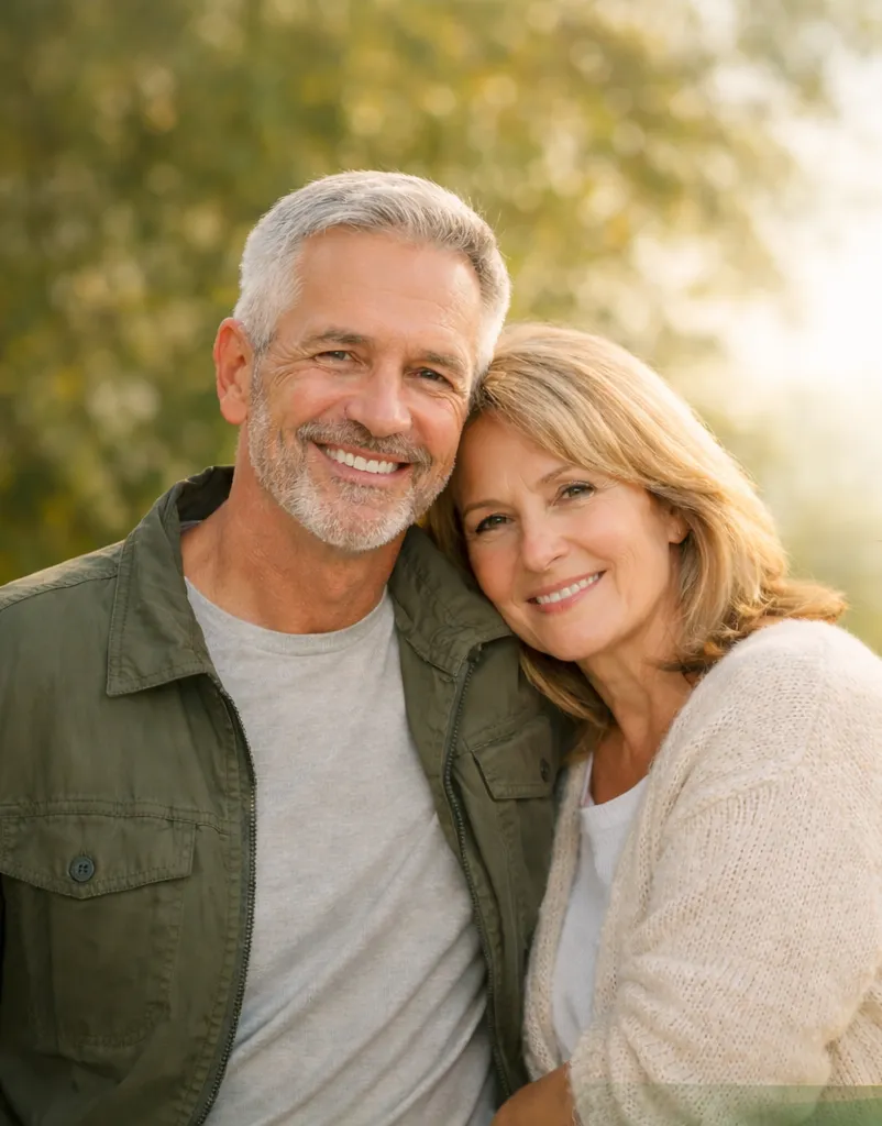 Older adult using a tablet comfortably at home