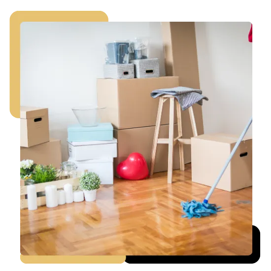 Residential cleaning service wiping floors in a Davie home