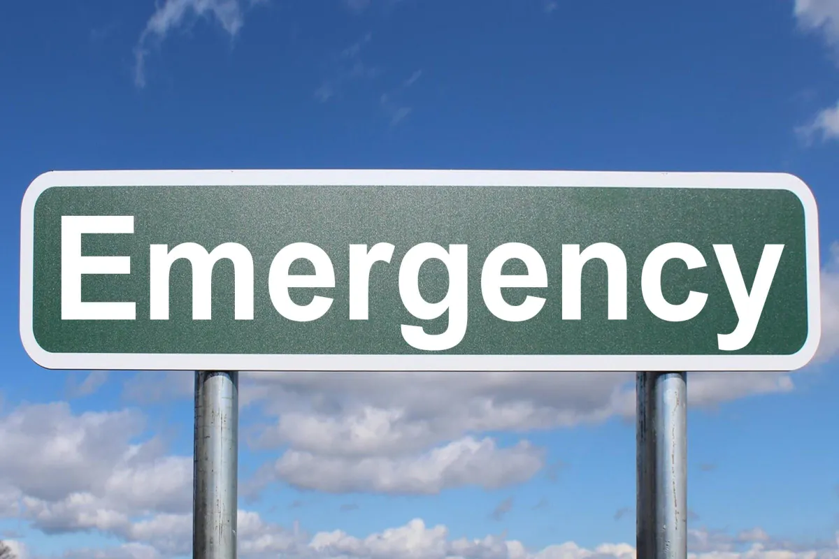 Electrical emergency sign