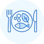 Healthy family meal with fish and vegetables for family wellness management Omaha