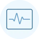 Icon representing EKG / ECG services provided by Internal Medicine & Family Physicians in Omaha, helping families with trusted local care.