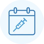 Icon representing Immunization Schedule services provided by Internal Medicine & Family Physicians in Omaha, helping families with trusted local care.