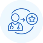 Icon representing Specialist Referral services provided by Internal Medicine & Family Physicians in Omaha, helping families with trusted local care.