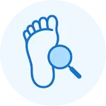 Icon representing Diabetes Foot Exam services provided by Internal Medicine & Family Physicians in Omaha, helping families with trusted local care.