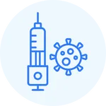 Icon representing infection screening services provided by Internal Medicine & Family Physicians in Omaha, helping families with trusted local care.
