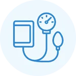 Icon representing Blood Pressure Monitor services provided by Internal Medicine & Family Physicians in Omaha, helping families with trusted local care.