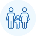 Icon representing Family Care services provided by Internal Medicine & Family Physicians in Omaha, helping families with trusted local care.