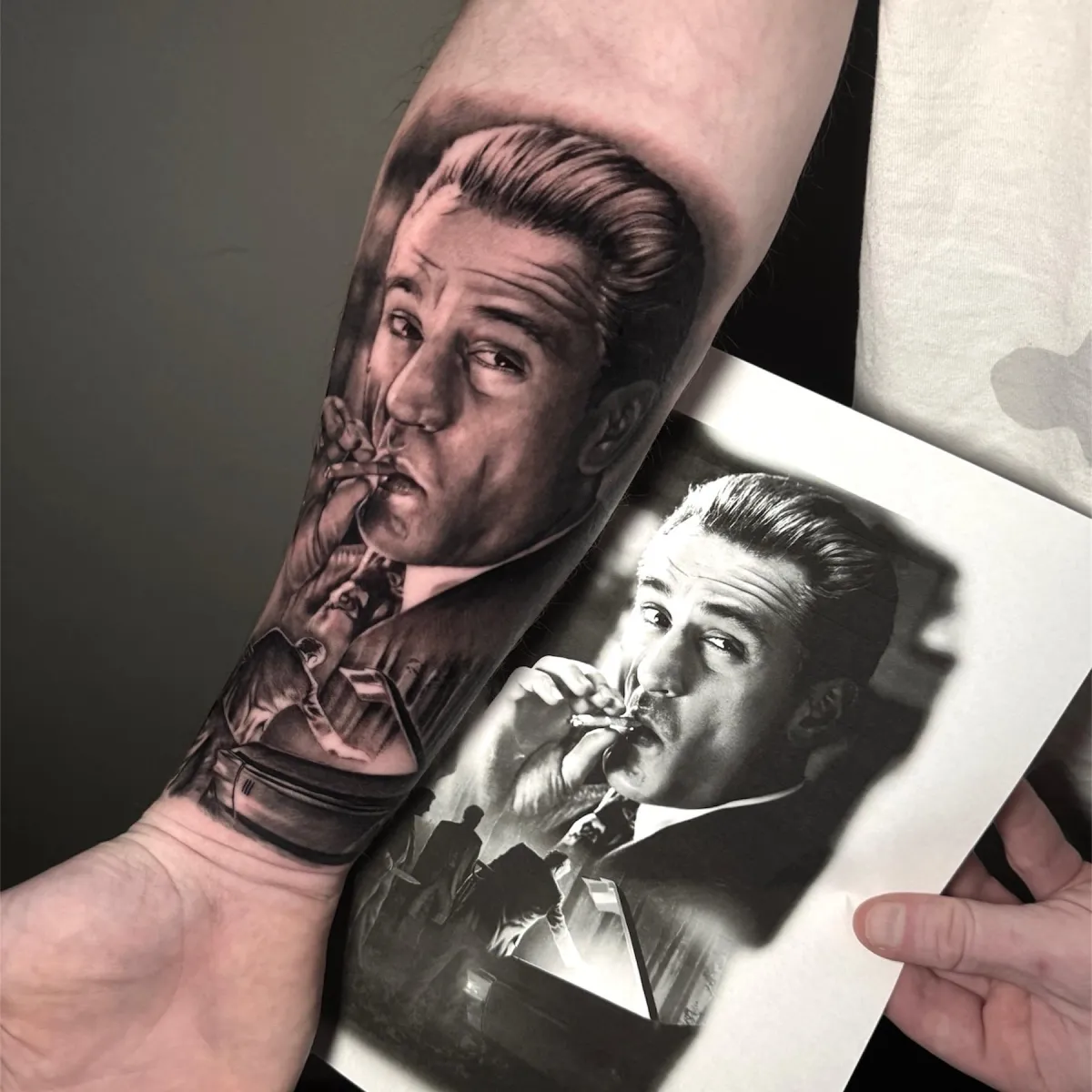Precision line tattoo and shading technique