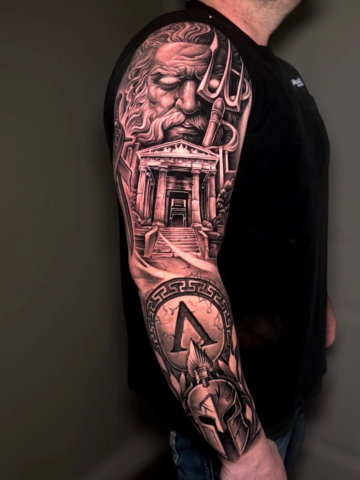 Intricate custom tattoo design showing clean linework